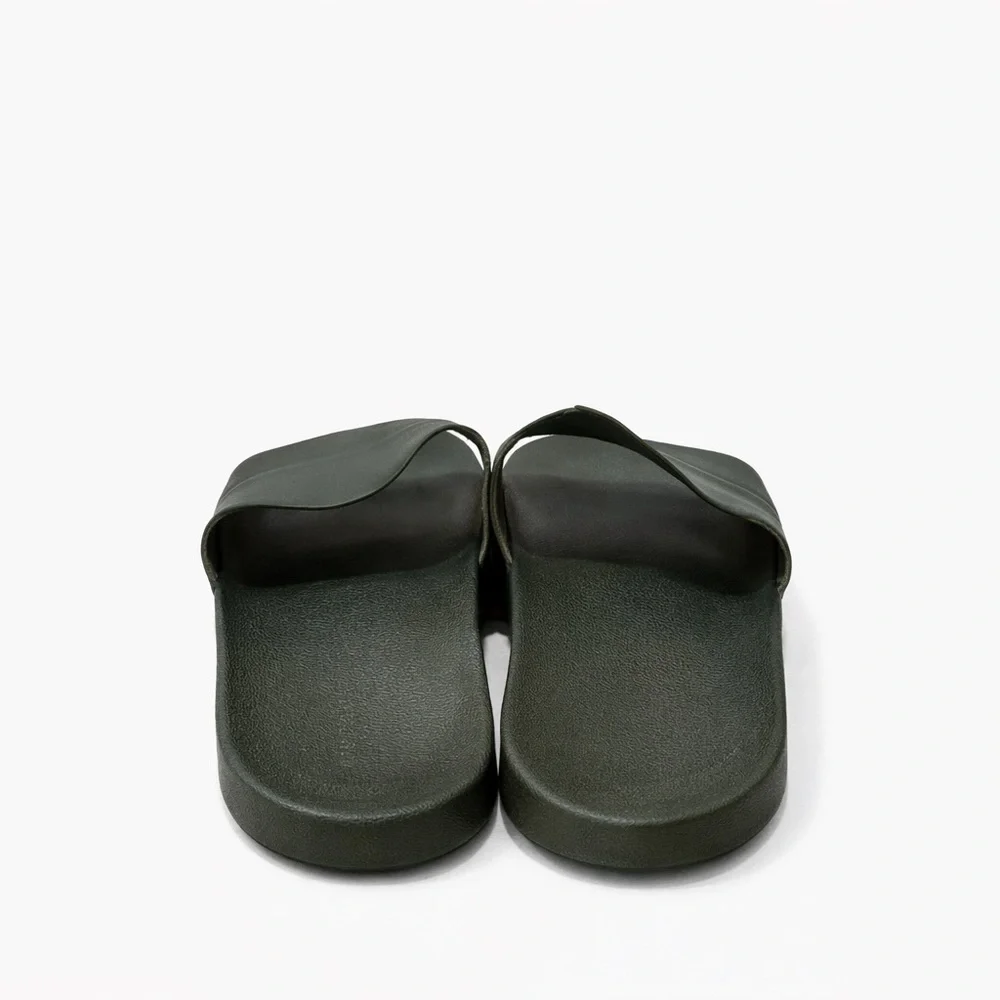 Brandblack Olive Green Slides Sandals Mens Size 11.5 Rubber Slide Sandals - Picture 3 of 4